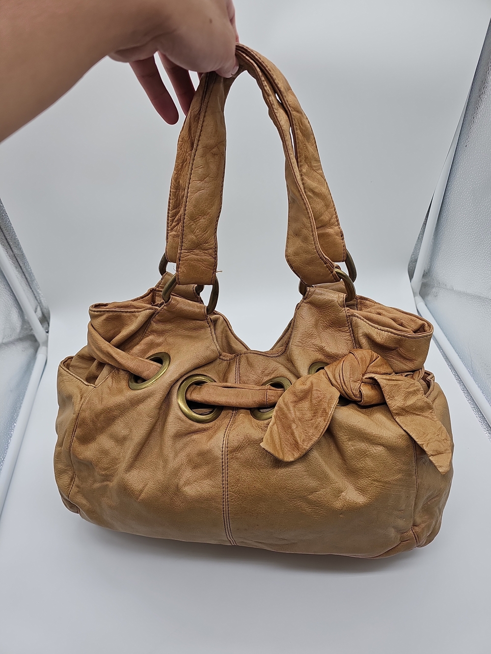 KOOBA  BAG Women's Soft Leather Satchel Handbag - Tan